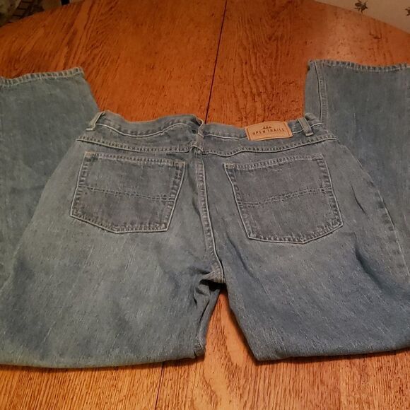 Open Trails Mens Blue Denim Jeans 34 x 32 Straight Leg Classic 5-Pocket Dadcore - Picture 1 of 6